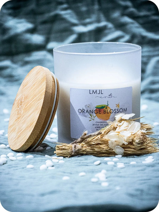 Bougie pot blanc cire naturelle